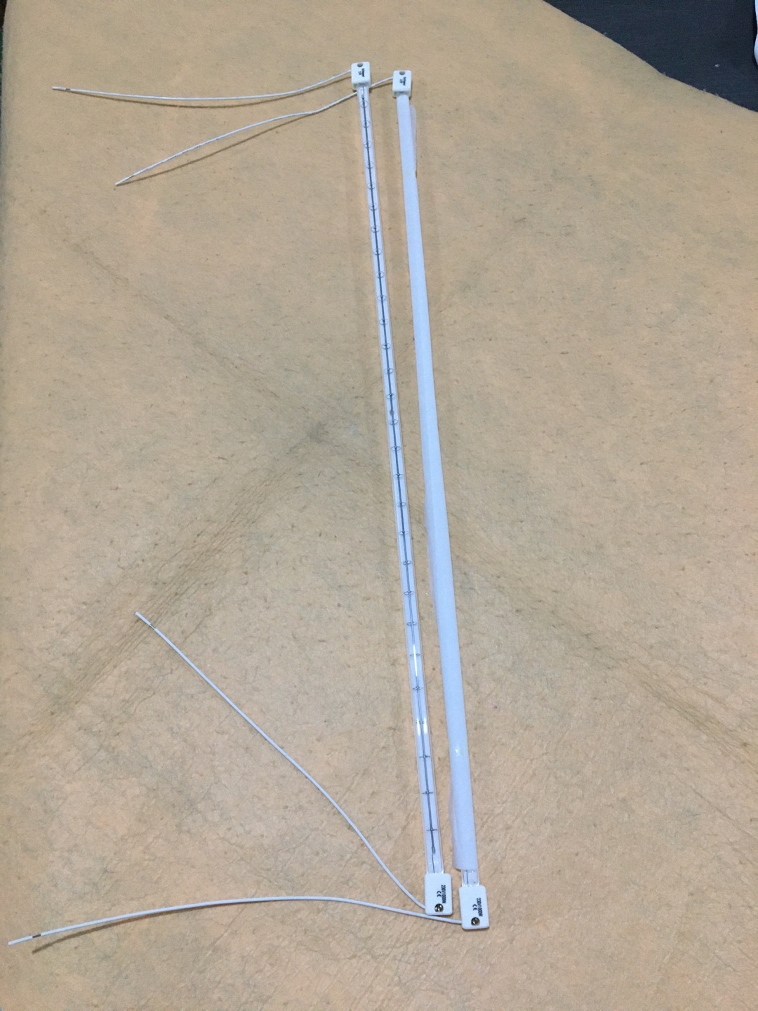 380mm 1000w short wave clear halogen heating lamps