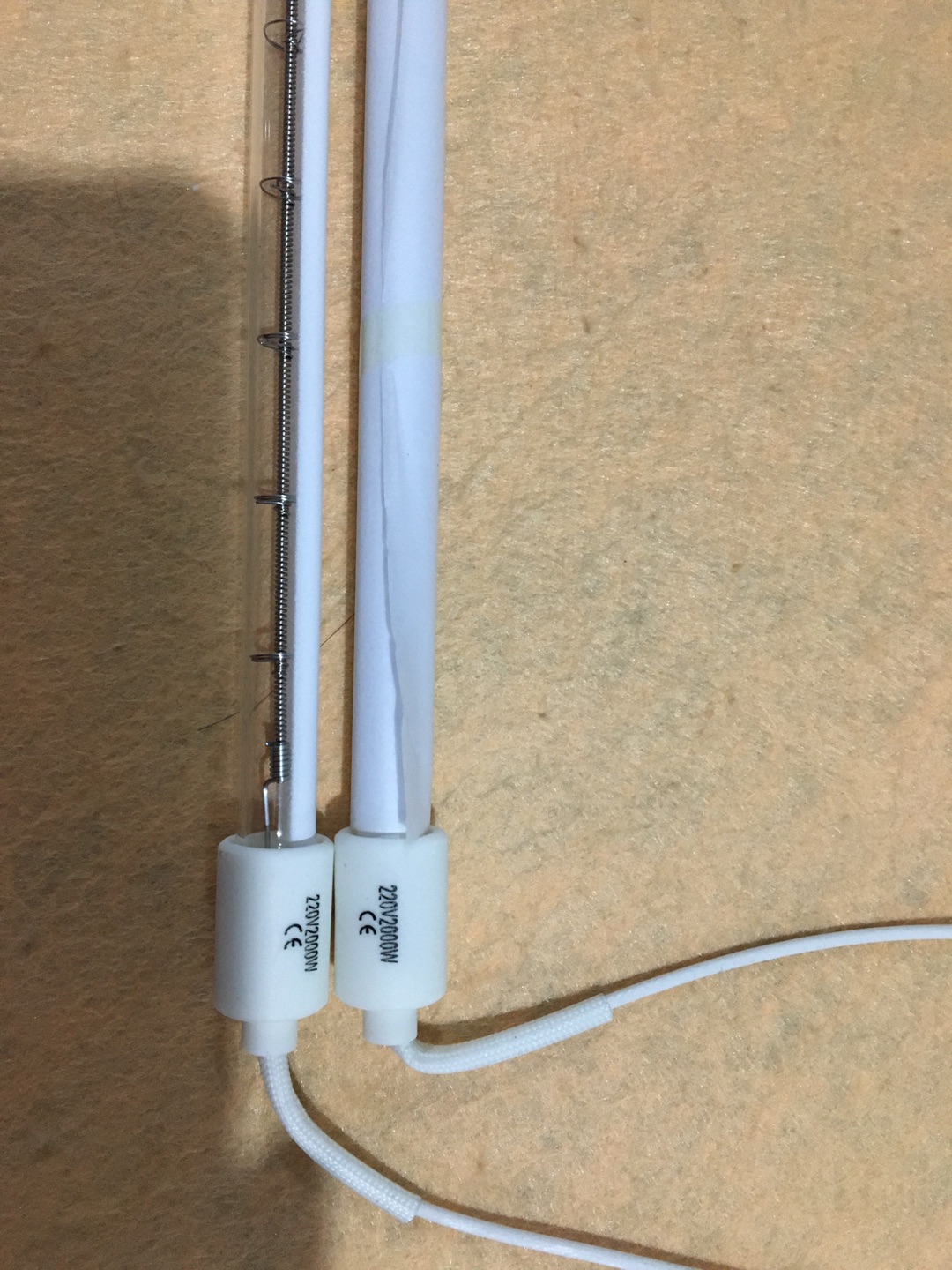 Clear Medium Wave Halogen Lamp 480mm 230V 1500w