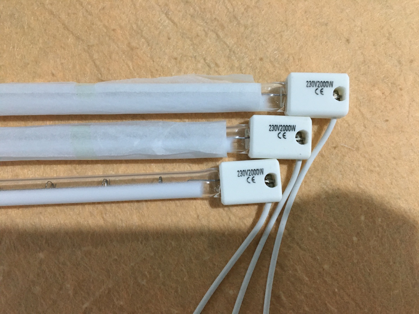 halogen lamp 2000w 1000w halogen heat lamp ir curing lamp