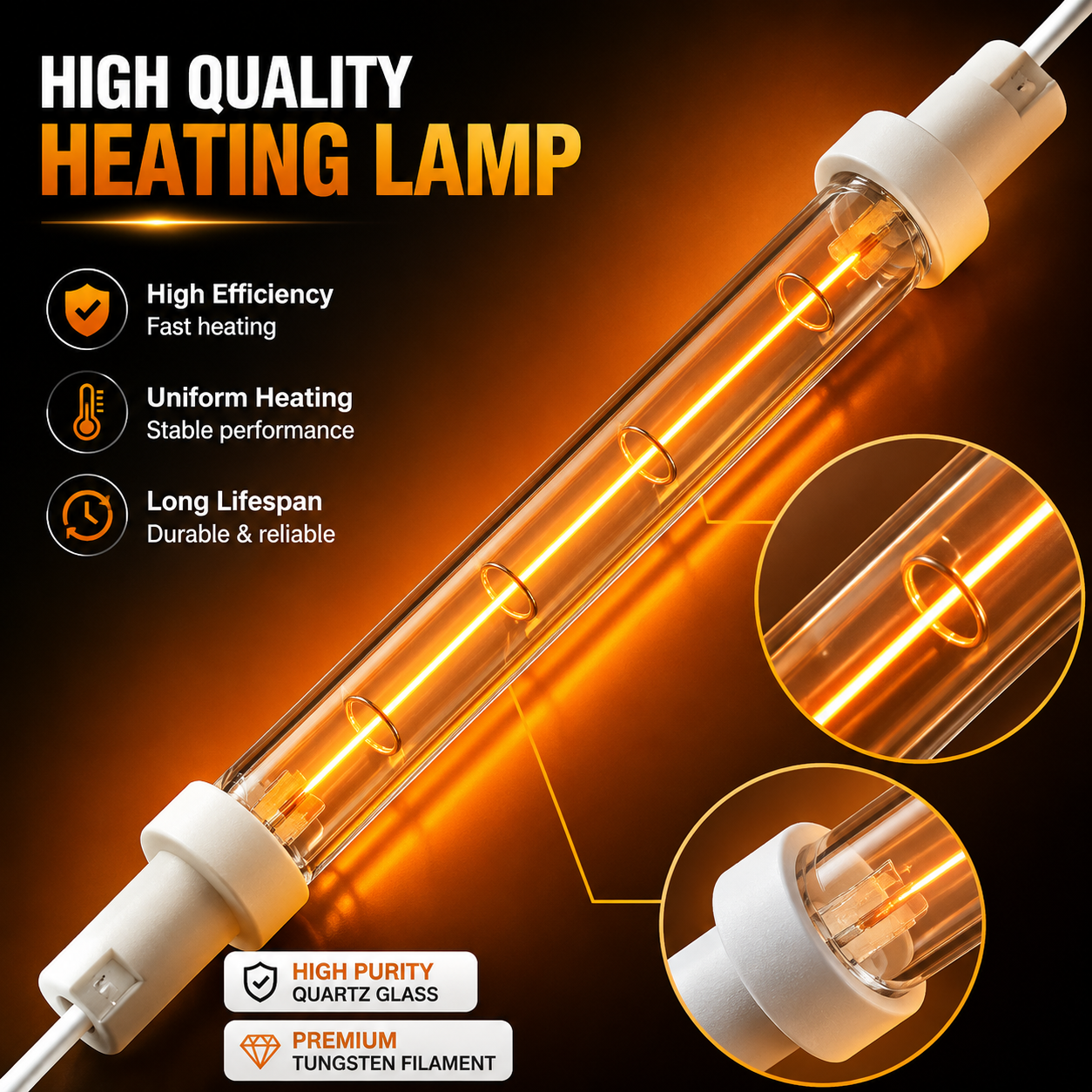 Straight Quartz Element vs Round or Shaped Quartz Element for Infrared Element Integration in Kitchen Ovens