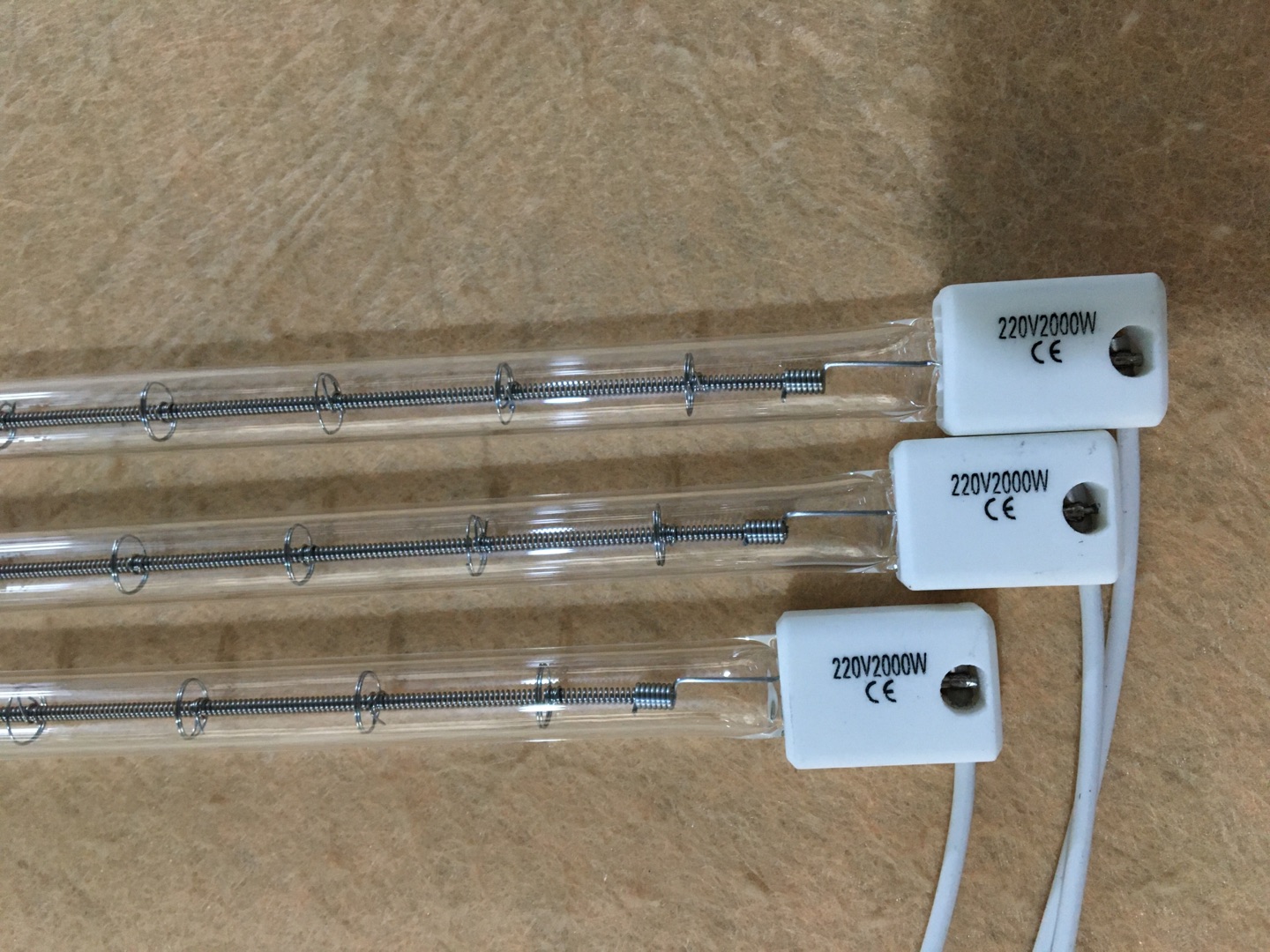 Hot selling 350mm 1500w halogen heating bulb